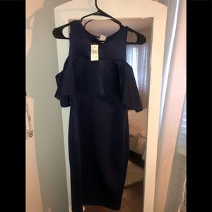Navy midi dress NEVER WORN